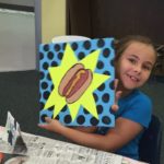 A Girl Holding Out a Hamburger Artwork One