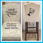 An Adult Time Out Chair Front and Back